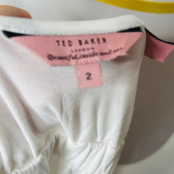 Ted Baker White Gathered Front Tank - Picture 5 of 5